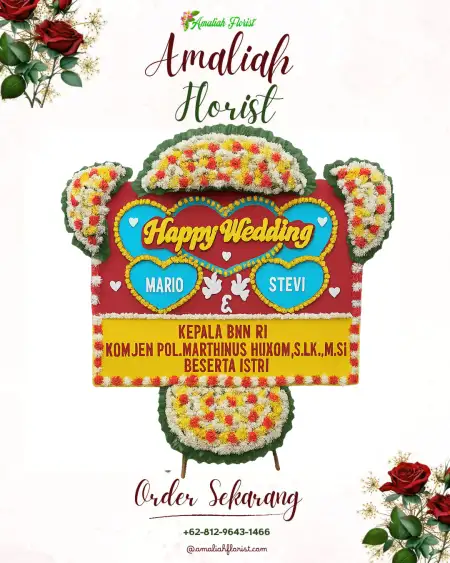 Papan Bunga Pernikahan Sundamekar